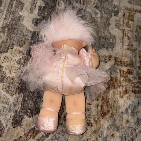 Russ Troll Doll Ballerina 12 inch Soft Body Pink Hair Blue Eyes Vintage 90’s - Picture 2 of 3